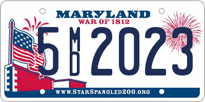 MD license plate 5MD2023