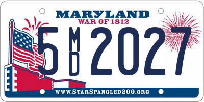 MD license plate 5MD2027