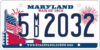 MD license plate 5MD2032