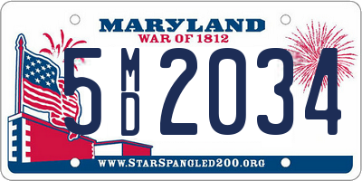 MD license plate 5MD2034