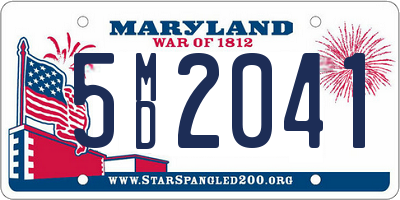 MD license plate 5MD2041