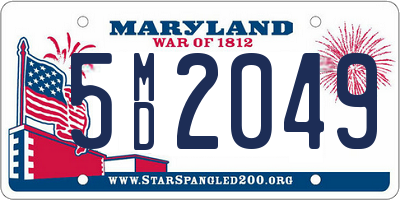 MD license plate 5MD2049