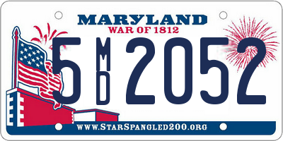 MD license plate 5MD2052