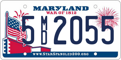 MD license plate 5MD2055