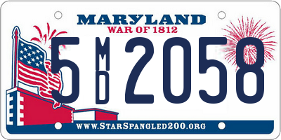 MD license plate 5MD2058