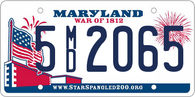 MD license plate 5MD2065