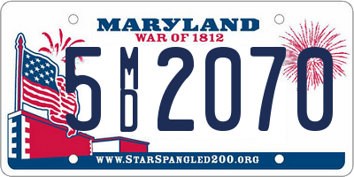 MD license plate 5MD2070