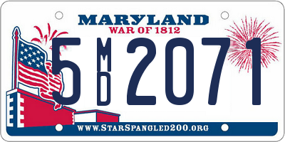 MD license plate 5MD2071