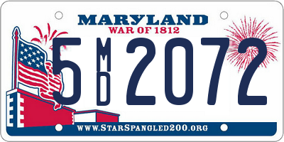 MD license plate 5MD2072