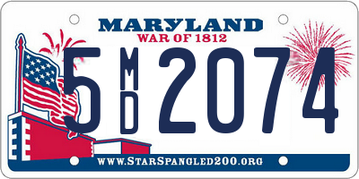 MD license plate 5MD2074