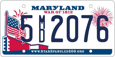 MD license plate 5MD2076