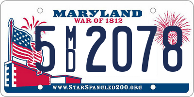 MD license plate 5MD2078