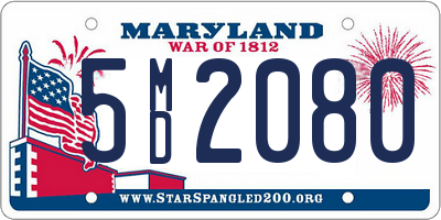 MD license plate 5MD2080