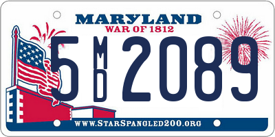 MD license plate 5MD2089