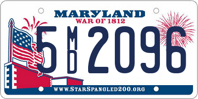 MD license plate 5MD2096