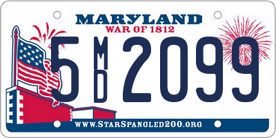 MD license plate 5MD2099