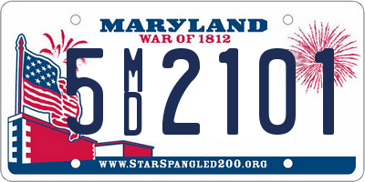 MD license plate 5MD2101