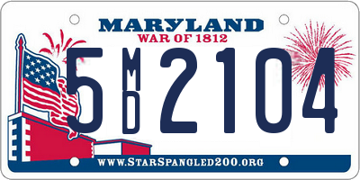 MD license plate 5MD2104