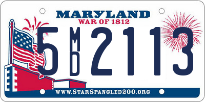 MD license plate 5MD2113