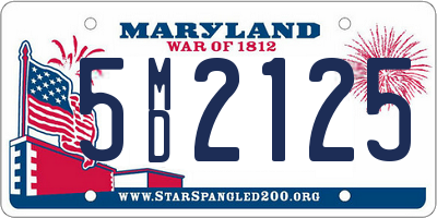 MD license plate 5MD2125