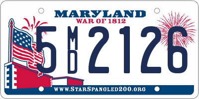 MD license plate 5MD2126