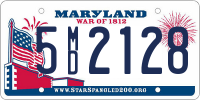 MD license plate 5MD2128