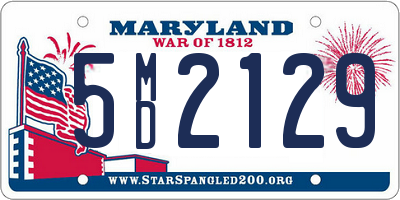 MD license plate 5MD2129