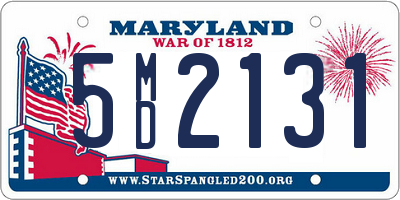 MD license plate 5MD2131