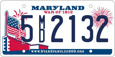 MD license plate 5MD2132