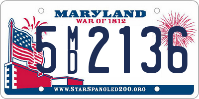 MD license plate 5MD2136
