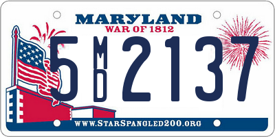 MD license plate 5MD2137