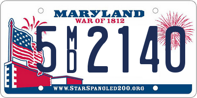 MD license plate 5MD2140