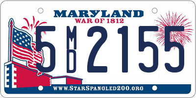 MD license plate 5MD2155