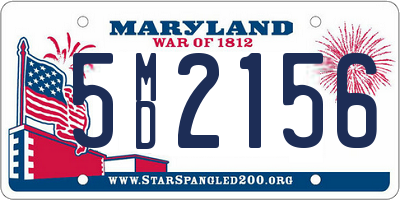 MD license plate 5MD2156