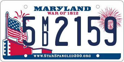 MD license plate 5MD2159