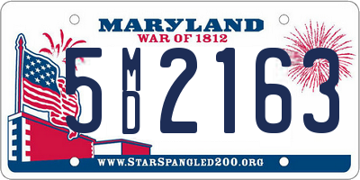 MD license plate 5MD2163