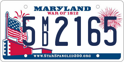 MD license plate 5MD2165