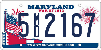 MD license plate 5MD2167