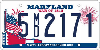 MD license plate 5MD2171