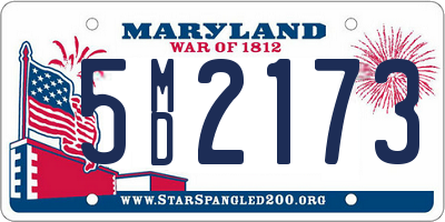 MD license plate 5MD2173