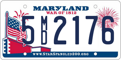 MD license plate 5MD2176