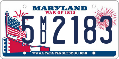 MD license plate 5MD2183