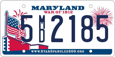 MD license plate 5MD2185
