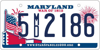 MD license plate 5MD2186