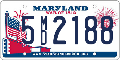 MD license plate 5MD2188