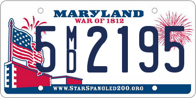 MD license plate 5MD2195