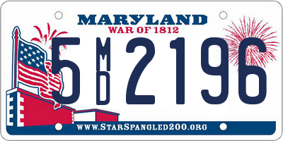 MD license plate 5MD2196