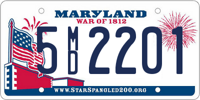 MD license plate 5MD2201