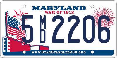 MD license plate 5MD2206