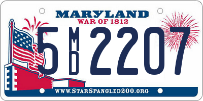 MD license plate 5MD2207